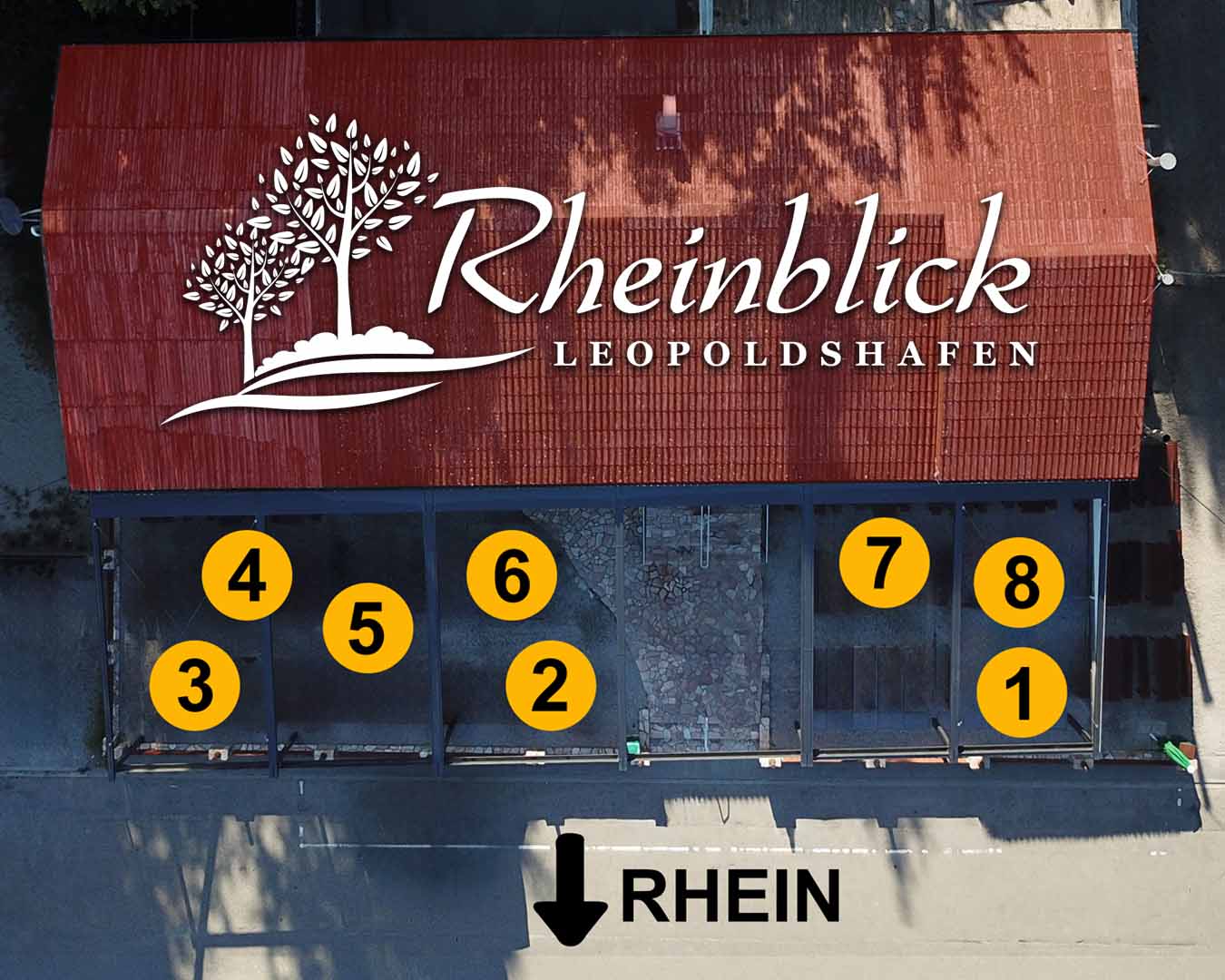Lageplan Schlemmer-Iglus Rheinblick
